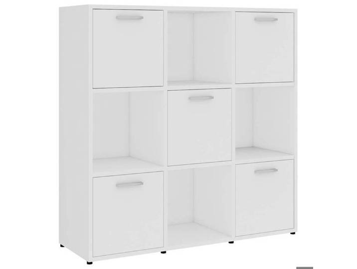 Bibliothèque autoportante Blanc 90x30x90 cm Bois d'ingénierie