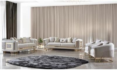 Furnia Preston 2 Pieces Living Room Sets 2 Sofa 2 Chair