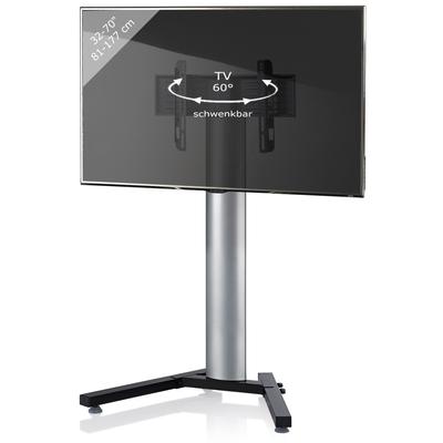 Wohnzimmertisch VCM "TV Fernseh Ständer Standfuß Alu Stadino Mini", silber, B:90cm T:72cm, Regale, TVRack