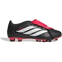 ADIDAS Herren Fussball-Rasenschuhe PREDATOR CLUB Fold-Over Tongue Firm Ground/Multi Ground, Größe 44 in Schwarz Schwarz