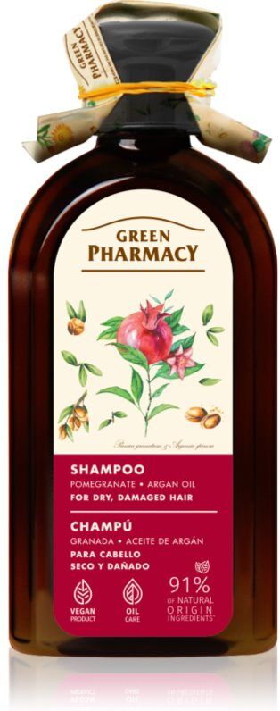 Green Pharmacy Argan Oil & Pomegranate Shampoo shampoing pour cheveux secs et abîmés à l'huile d'argan 350 ml