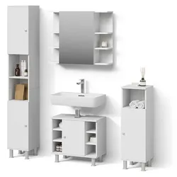BADMÖBEL-SET Fucino, Weiß, 4-teilig