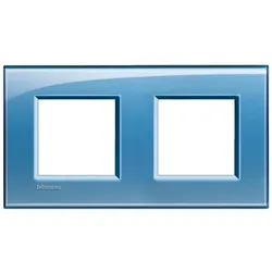 Legrand LNA4802M2AD Abdeckrahmen LIVINGLIGHT: 2-fach, 2 + 2 Module, Farbe: Blau