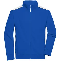 Sweat-Jacke "JN870" - S - royal/white