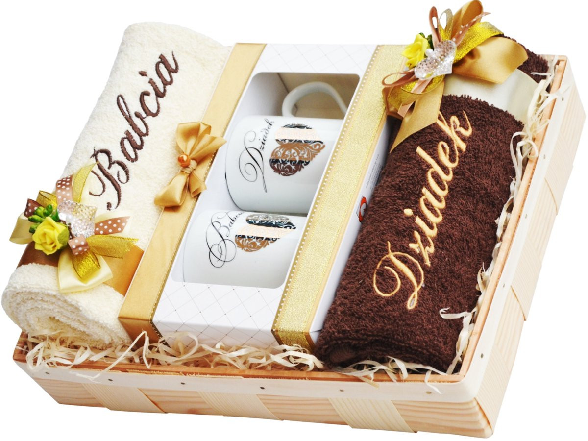 Luxe Cadeauset voor Opa en Oma met Handdoeken en Porseleinen Mokken