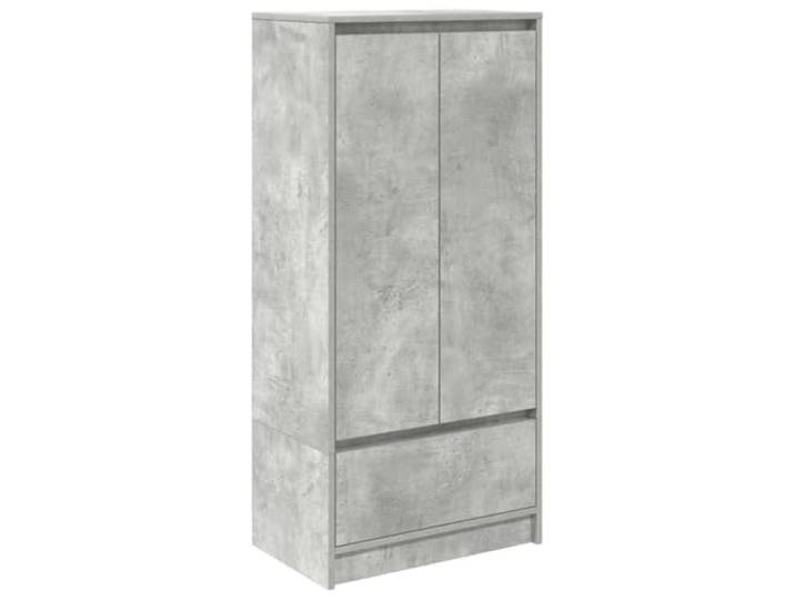 KPOTUERTU Schrank mit Schublade Betongrau 55,5x34x119,5 cm Holzwerkstoff Holzwerkstoff,Betongrau,Türen,Einlegeboden,Schublade,Wohnzimmer,Essbereich,Home-Office,Bücher,Wäsche,Büromaterial,feuchtes
