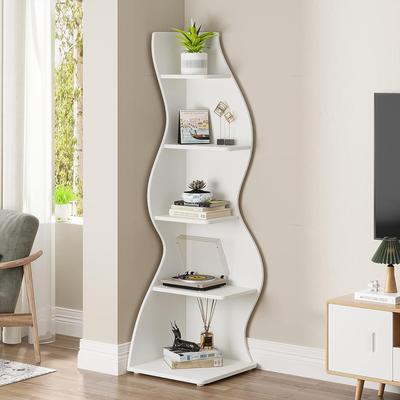 Bluebell Unique Corner Shelf Bookcase