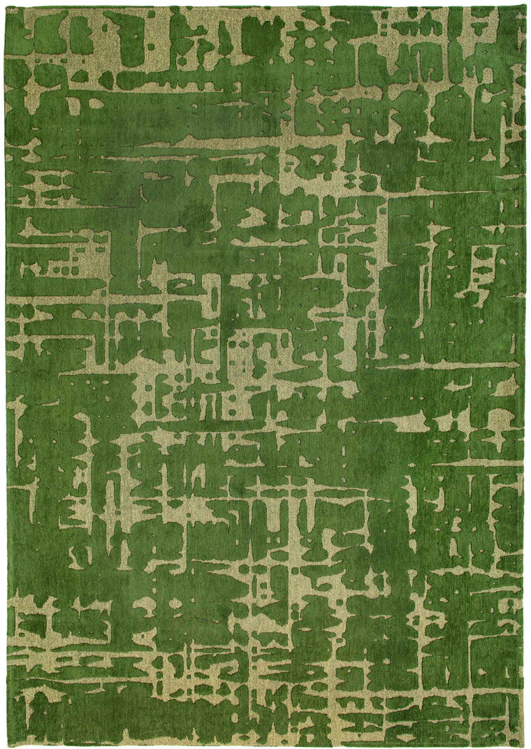 Louis de Poortere Structures Baobab Perrier's Green Recycled P.E.T Area Rug Green Rectangle 140 x 200 cm
