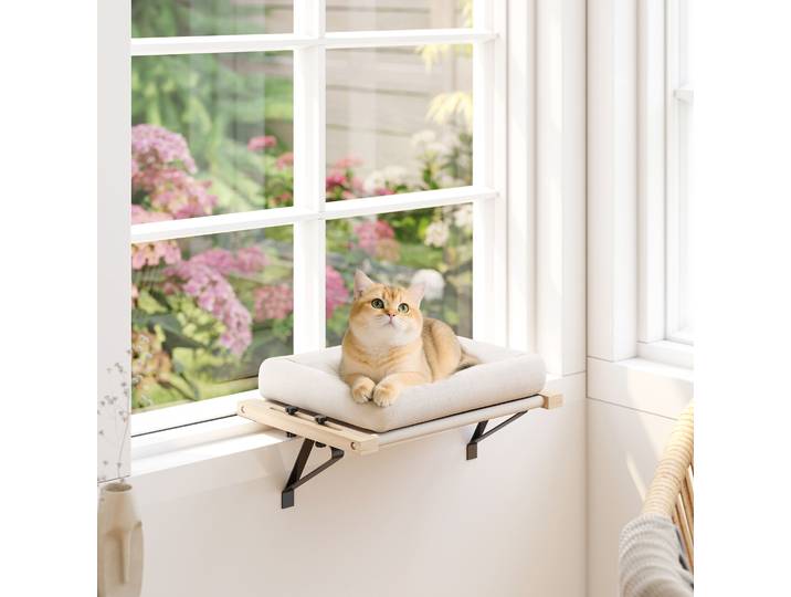 PawHut Lit Hamac Chat 50x36cm Support Ajustable Coussin Lavable