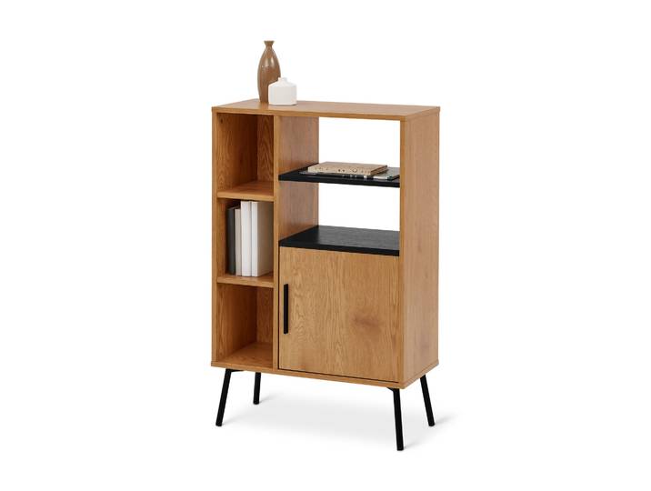Tchibo - Kommode in Holzoptik mit Tür - 60x30x94cm - schwarz -