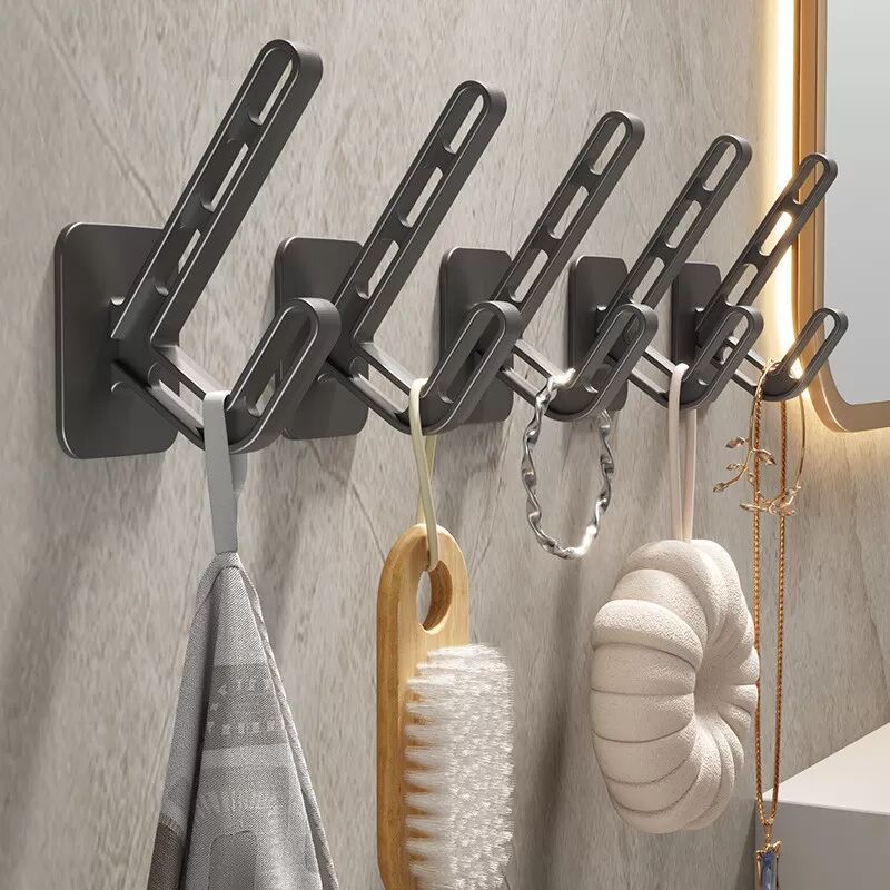INF Selbstklebende Haken 5er-Pack – Robuste ABS-Haken für Küche, Bad & mehr