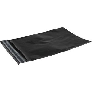 BNT Versandtaschen schwarz, C4, ohne Fenster,selbstklebend aus PE-Folie, 100 Stück