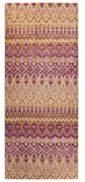 "Overton Hand Knotted Wool Vintage Inspired Modern Contemporary Modern Purple Area Rug - 5' 0"" x 11' 10"""