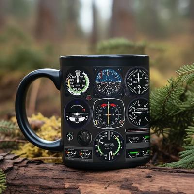 Uplift Picks Spaceship Instrument Panel Ceramic Coffee Mug Sci Fi Novelty Cup 02 301 400 Ml