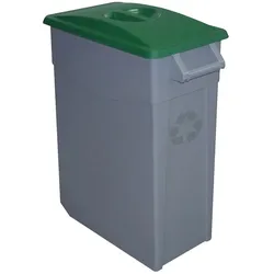 DENOX Geschlossener Zeus-Abfallbehälter 65 Liter. Farbe Grün.