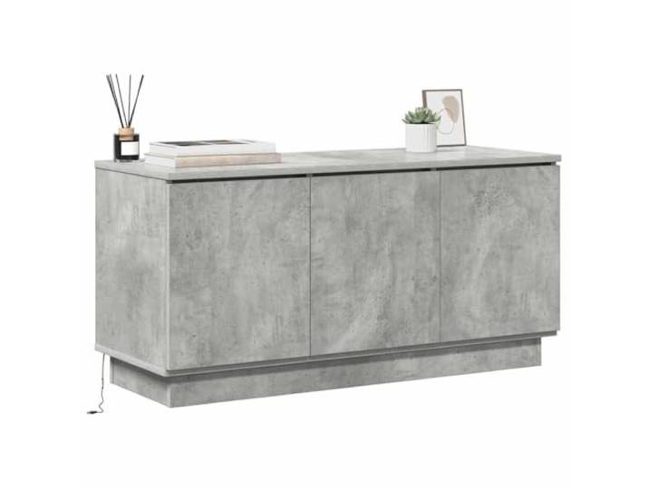 vidaXL TV-Schränk Beton Grau 100 x 38 x 49 cm Holzwerkstoff, Moderner rechteckiger TV-Ständer, multifunktionales Möbelstück, stylischer Mediaschrank für's Wohnzimmer