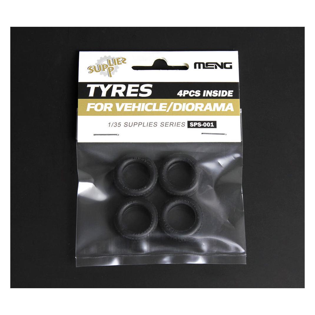 Meng-Model Tyres for Vehicle/Diorama (4pcs) (SPS-001)