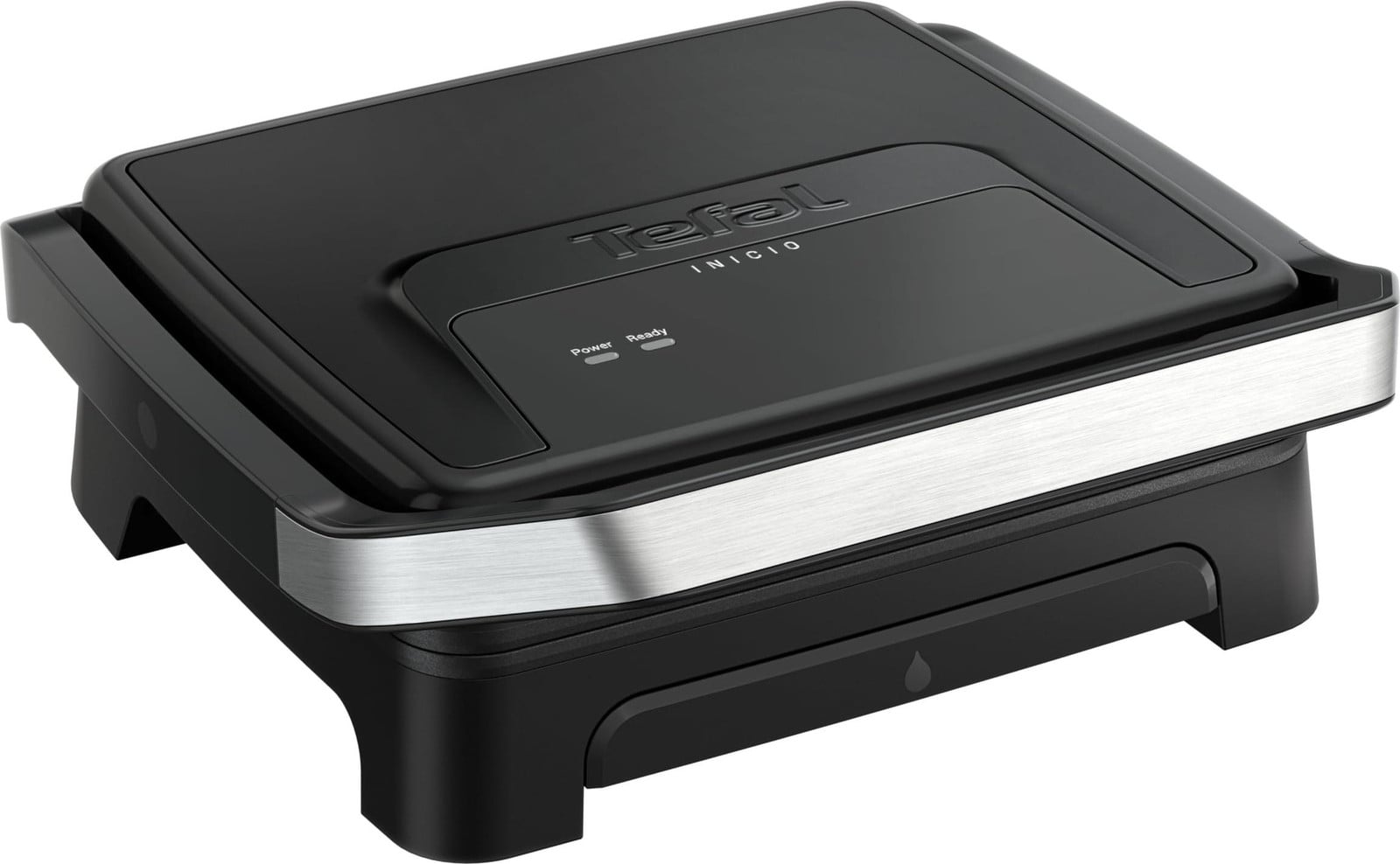 Tefal Inicio Classic GC271810 Grillpan, Zwart, RVS, Rechthoekig, 290 x 260 mm, 1 zone, met deksel met scharnier
