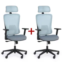 Bürostuhl MARCO 1+1 GRATIS, blau/grau