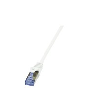 LogiLink PrimeLine Patch-Kabel RJ-45 M M 20 m SFTP PiMF CAT 6a halogenfrei weiß (CQ3111S)