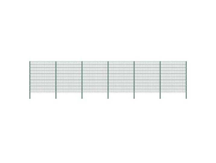 vidaXL Zaunelement mit Pfosten Eisen 1040 x 200 cm Grün