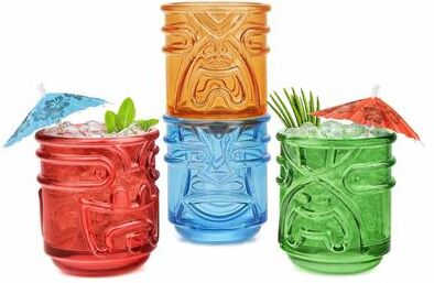 Final Touch Tiki Tumblers Set of 4 Tumblers - 12 Oz