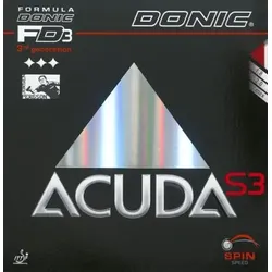 Donic Belag Acuda S3 schwarz 2,0 - schwarz 2,0