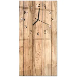 WANDUHR aus Glas 30x60 cm - Holz