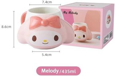 Uplifted Goods Professional 15 Oz Sanrio 3D Relief Ceramic Mug Series my Melody
