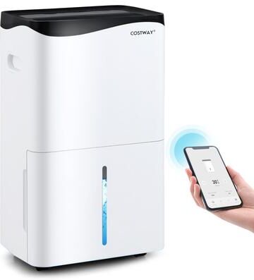 100-Pint Dehumidifier for Home & Basements w/ Smart App