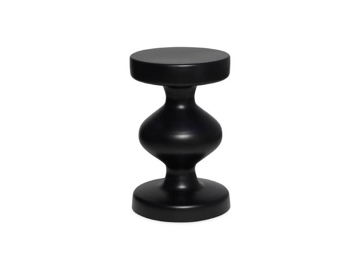 Sweeek Table d'appoint, bout de canapé, table de chevet métal Ø29,5 x H48,5cm HAWA Noir