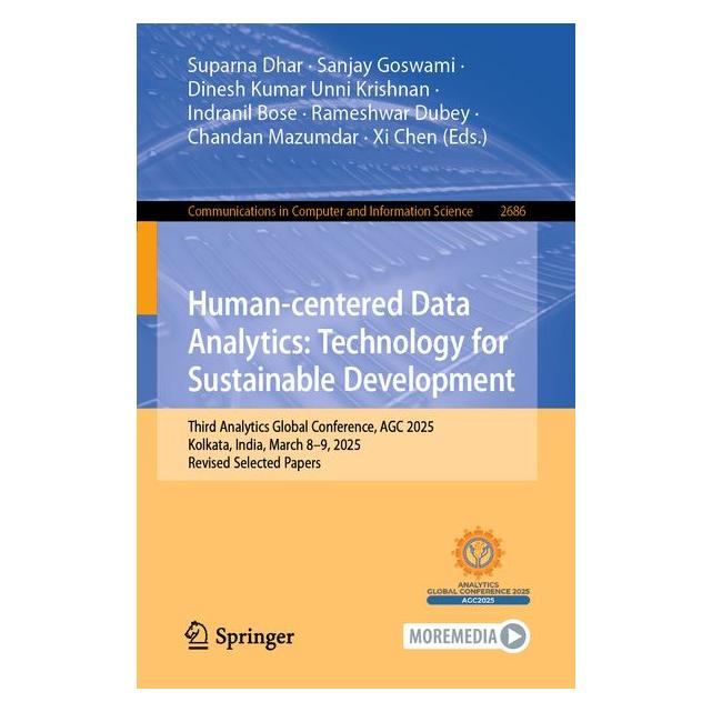 Springer Human-centered Data Analytics: Technology for Sustainable Development (Englisch, Softcover, Chandan Mazumdar, Dinesh Kumar Unni Krishnan, Indranil Bose, Rameshwar Dubey, Sanjay Goswami, Suparna Dhar, Xi Chen) (62180158)