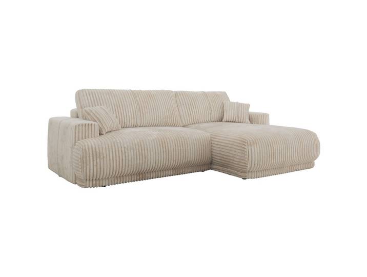 ECKSCHLAFSOFA RINA L Beige Cord - rechts