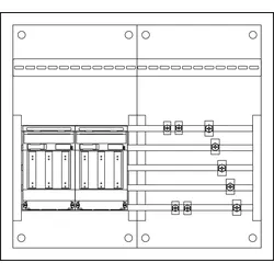 f-tronic 7110530 NH-Verteiler Trenner zweifach, H=500mm, B=550mm, T=165mm, IP31/43 NHV2T