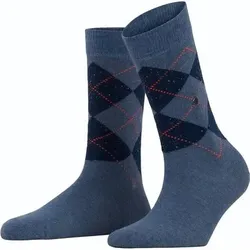 BURLINGTON Neon Pixel Queen Damen Socken, Größe 36 in Blau Blau