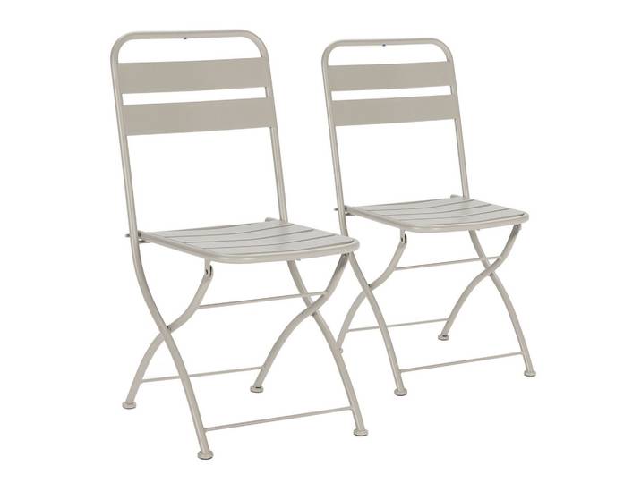 GARTENKLAPPSTUHL-SET Perla Metall