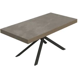 Itamoby Niket taubengrauer ausziehbarer Tisch 200/304x90 cm mit anthrazitfarbenen Beinen