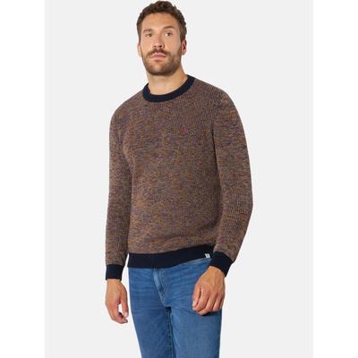 Strickpullover BABISTA "Pullover MODISI", Herren, Gr. XXL, blau (blau braun gemustert), Pullover Strickpullover
