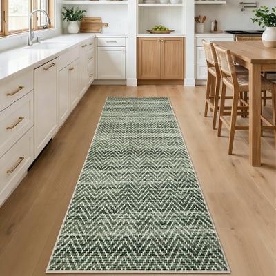 Garvee Chevron Striped Washable Modern Area Rug