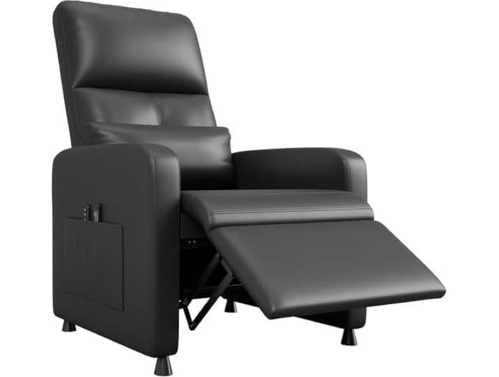 IDEALHOUSE Relaxsessel Fernsehsessel Elektrisch, Massagesessel mit Wärmefunktion, PU-Leder Einzelsessel, 2 Seitentaschen & USB-Anschluss, TV Sessel für Wohnzimmer Komfort Einzelsessel