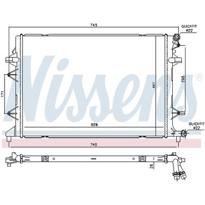 NISSENS Niedertemperaturkühler, Ladeluftkühler 65340 für VW