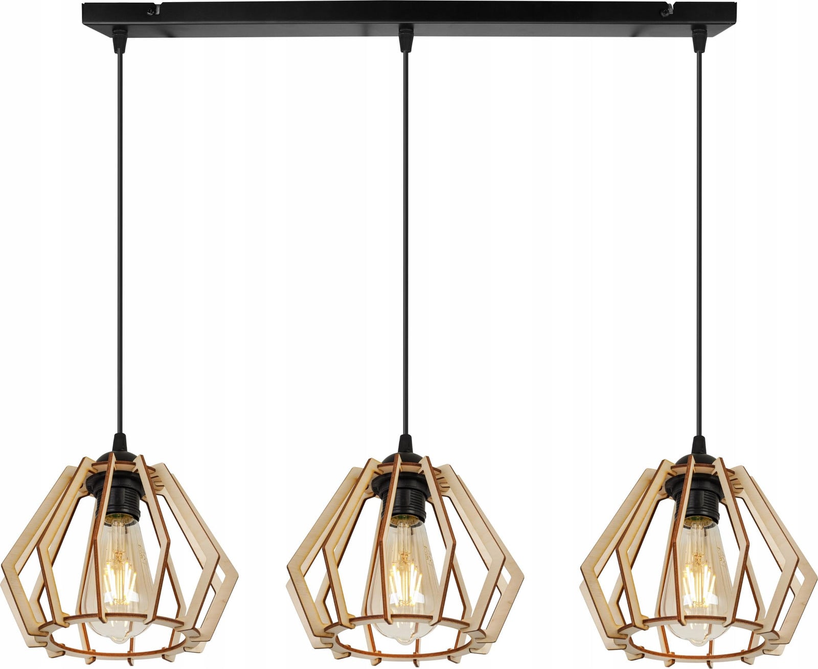 LIGHT HOME LH Moderne LED-plafondlamp van hout