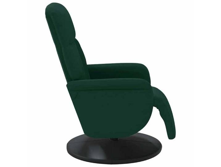 Confortable Fauteuil inclinable Chaise-sofa pour relax avec repose-pied vert foncé velours__27181