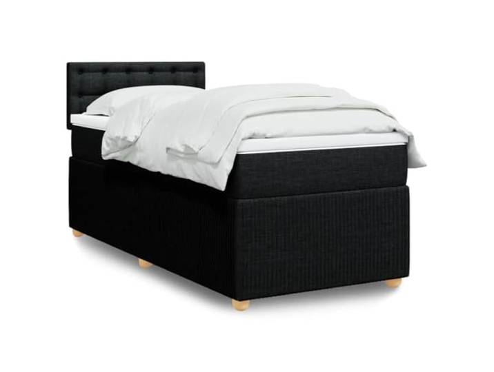 RJPLMFV Lattenrost mit Matratze, Stoff, Schwarz, 100 x 200 cm Taschenfedern, abnehmbarer Bezug, waschbar, Polyester, atmungsaktiv, langanhaltender Komfort