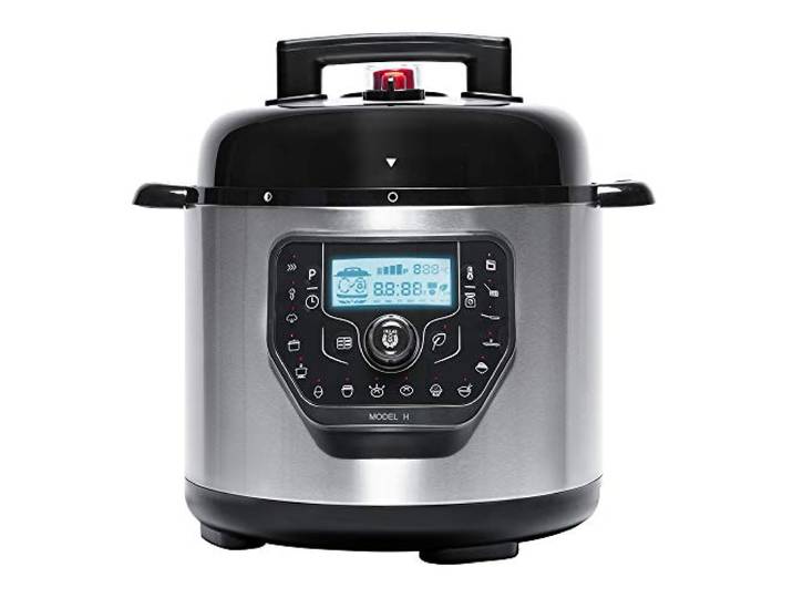 Cecotec programierbarer Schnellkochtopf GM H-Deluxe, inteligentes Kochen, 6 Liter, 24 Stunden programierbar, 15 Sicherheitssysteme, 90 Kpa, 19 Menüs