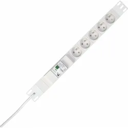 Kopp 939504013 PROFIversal 5-fach, MSK-Ausführung, FI/LS-Schutzschalter, 45° gedrehte Töpfe, Zuleitung 2m, Farbe: aluminium