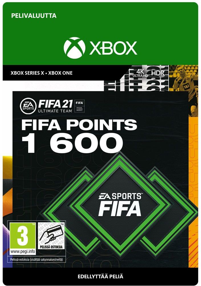 FIFA 21 ULTIMATE TEAM 1600 POINTS Xbox One ja Xbox Series X ja S -Latauskoodi