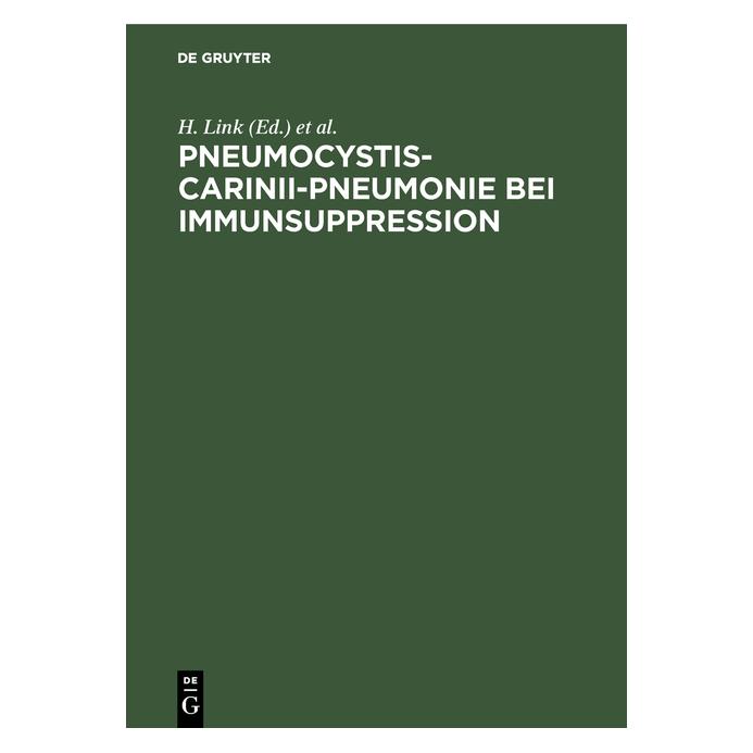 De Gruyter Pneumocystis-carinii-pneumonie b.Immun. (Englisch, Hardcover, G Ehninger, H Poliwoda) (67765541)