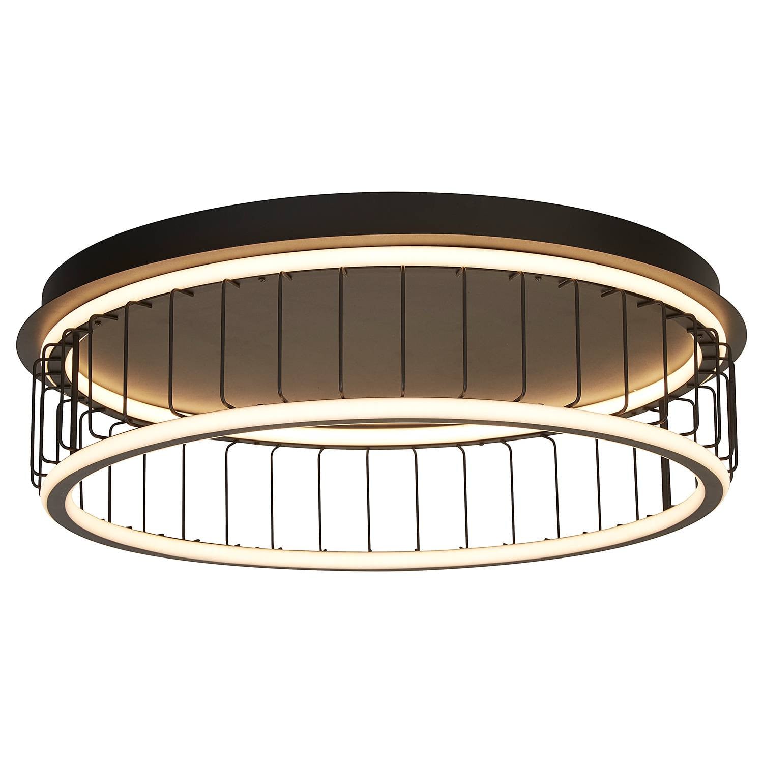 Searchlight Led plafondlamp Circolo zwart Ø 60cm