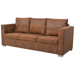 Helloshop26 - 2-teiliges Sofa-Set aus Kunstveloursleder
